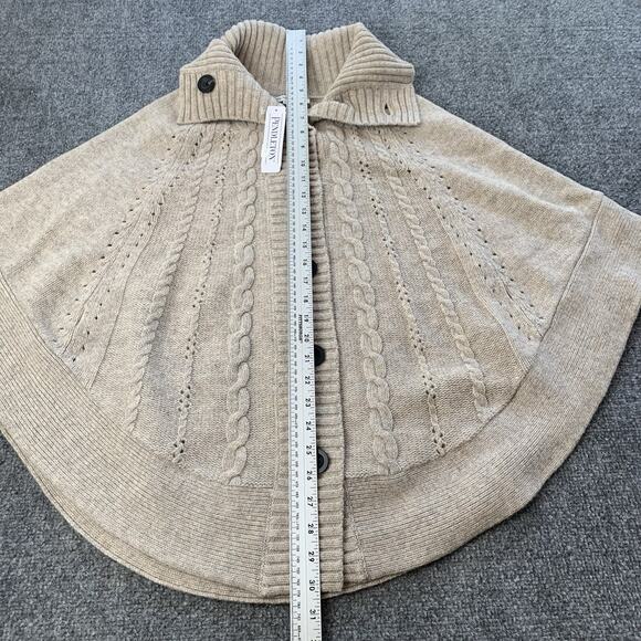 Pendleton Womens Lambs Wool Cape Poncho Button Front Jacket L/XL Beige “NEW” - Picture 13 of 15